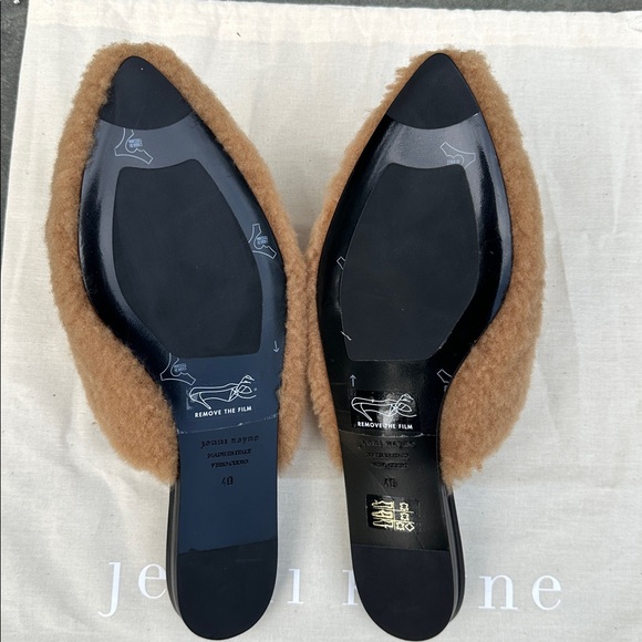 Jenni Kayne Tan Shearling Mules - Picture 2 of 4